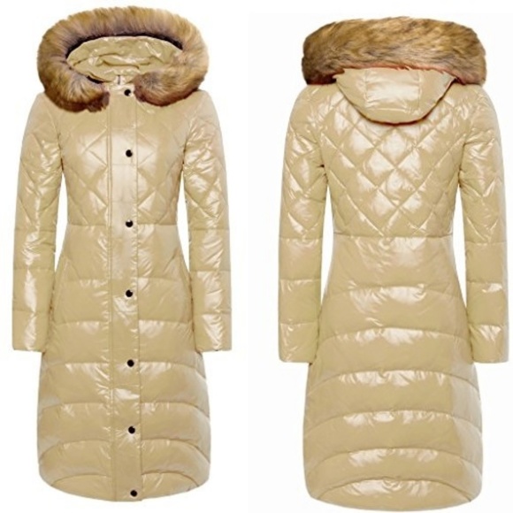 Wantdo Womens Faux Fur-Trimmed Quilted Puffer Jacket